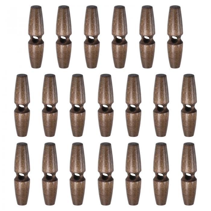 uxcell 20個 木製トグルボタン50mm / 2