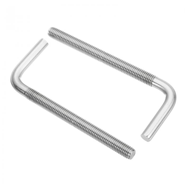 uxcell 2個 M12 x 150mm L字型 右角度 ボルト スクリュー 304ステンレス鋼 L字型 基礎ボルト 長方形 曲..