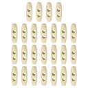 uxcell 25個 木製トグルボタン35mm / 1.4
