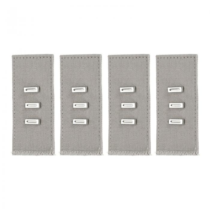 uxcell パンツ用 4個 フックエクステンダー 女性用メンズパンツズボンジーンズ用 調整可能なジーンズエクステンダー(グレー 3.2x1.4インチ)