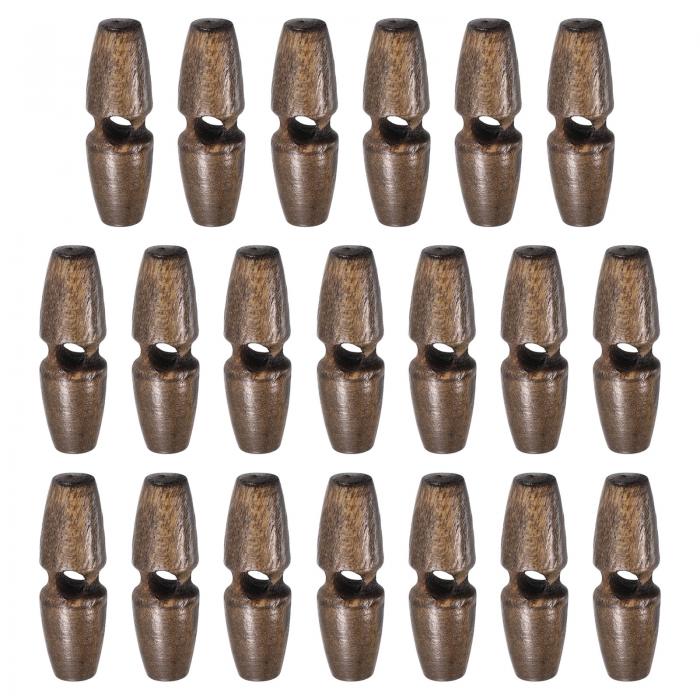 uxcell 20個 木製トグルボタン30mm / 1.2