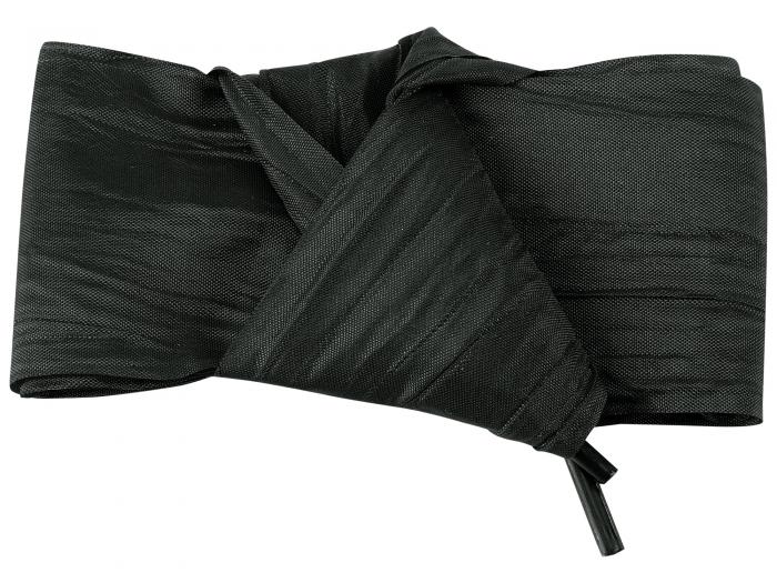 Elerevyo Solid Color Wrinkled Extra Wide Flat Athletic Shoelaces, Shoe Laces for Sneakers Black 140cm/55.1