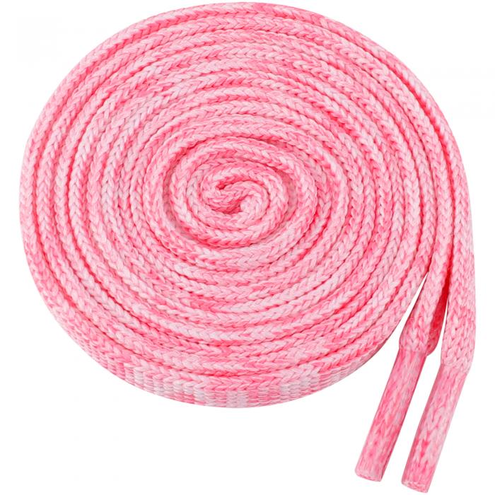 Elerevyo Flat Colorful Shoelaces Gradient Colors Shoe Laces for Boots Sneakers 2 Pairs Rose Red 150cm/59.06