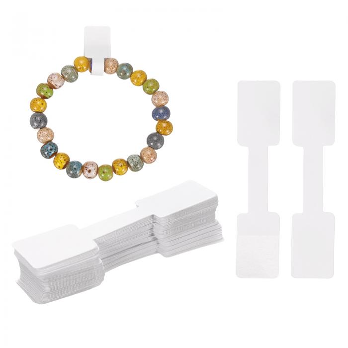 uxcell 100 個 ブレスレットディスプレイカード、宝石ディスプレイカード自己粘着ブレスレットパッケー..