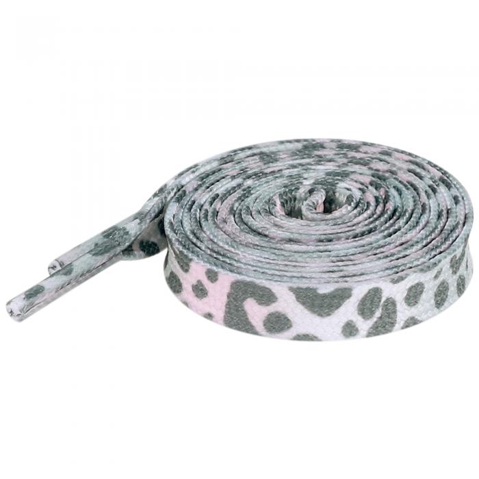 Elerevyo Leopard Shoelaces Multicolor Tie Dye Gradient Shoelace Flat Shoe Strings for Sports Sneakers 2 Pairs Dark Gray 120cm/47.2