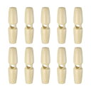 uxcell 10個 木製トグルボタン55mm / 2.2