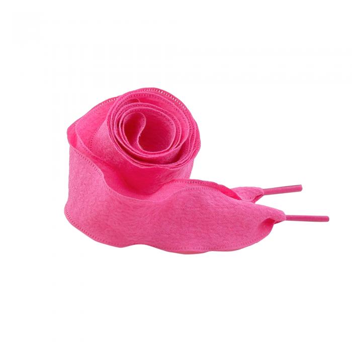 Elerevyo 2 Pairs Ruffle Shoe Laces: 2.5CM Wide Fishtail Pleated Flat Sneaker Shoestring Rose Red 150cm/59.1