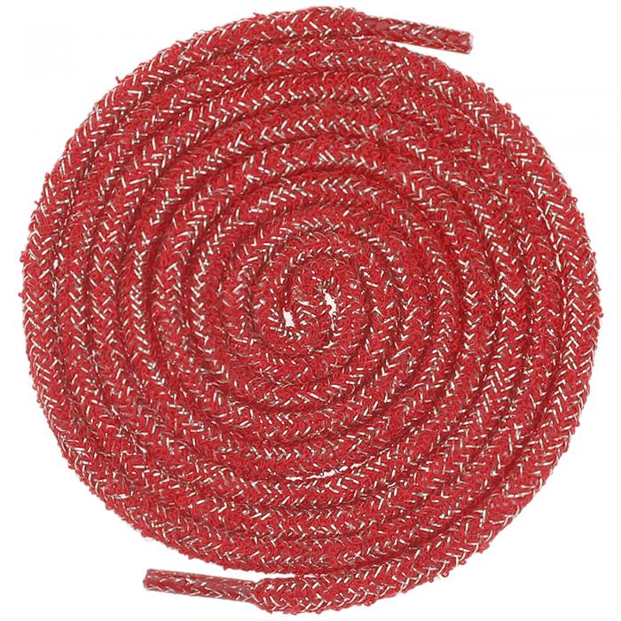 Elerevyo Round Colorful Fashion Shoelaces for Sneakers Gold Wire Bling Shoe Laces Red 90cm/35.43