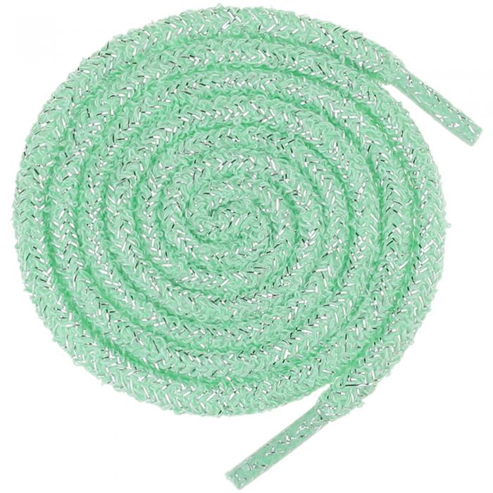 Elerevyo Round Colorful Fashion Shoelaces for Sneakers Gold Wire Bling Shoe Laces Green 170cm/66.93