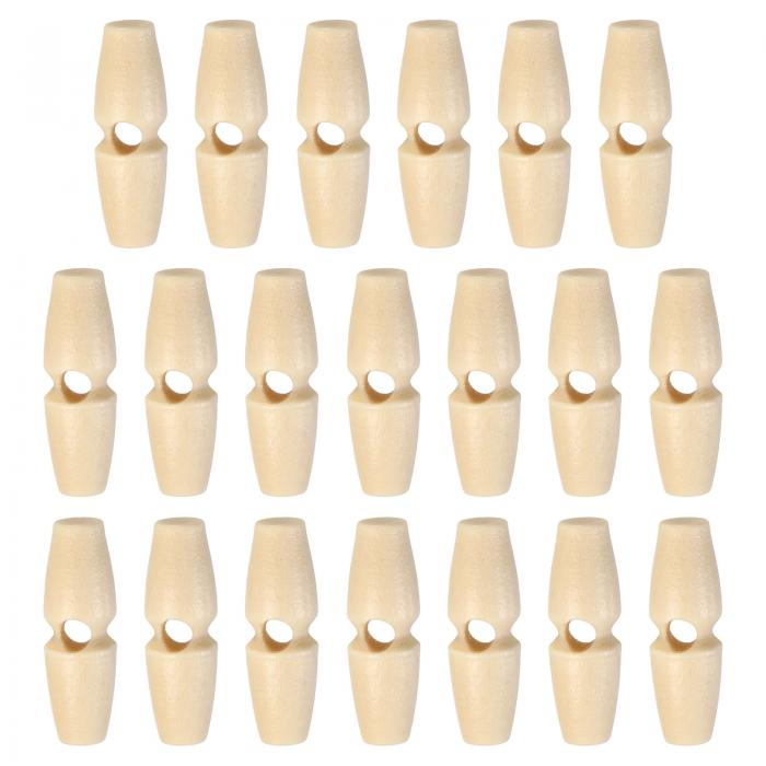 uxcell 20個 木製トグルボタン30mm / 1.2