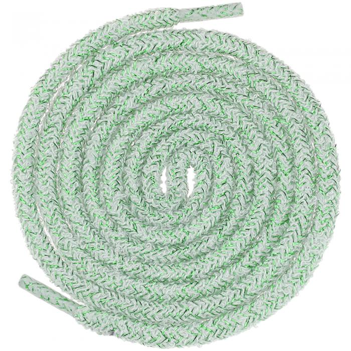 Elerevyo Round Colorful Fashion Shoelaces for Sneakers Gold Wire Bling Shoe Laces Light Grey 90cm/35.43