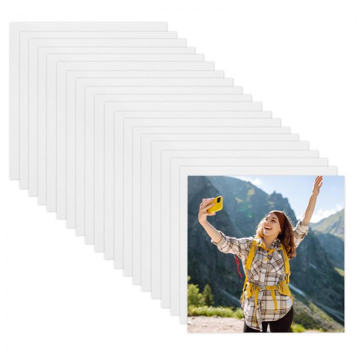 uxcell 20 個 サブリメーションメタルフォトブ ランク 5.5インチx5.5インチ、0.45mm(0.018インチ) アルミニウムフォトサインブ ランク ポスターフレーム DIY印刷、壁デコレーション、寝室居間