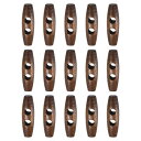 uxcell 15個 木製トグルボタン40mm / 1.6