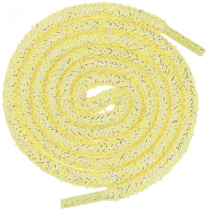 Elerevyo Round Colorful Fashion Shoelaces for Sneakers Gold Wire Bling Shoe Laces Yellow 180cm/70.87