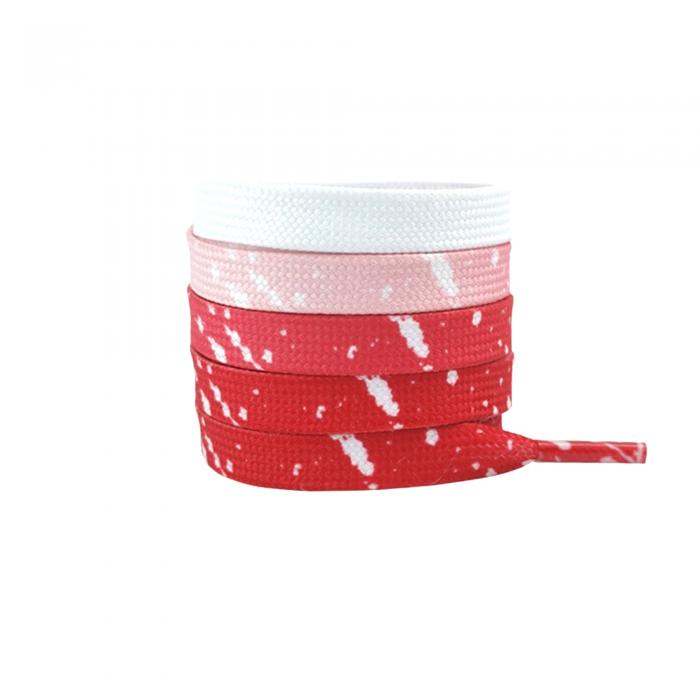 Elerevyo Flat Ink Splash Gradient Shoelaces Colorful Shoe Strings for Athletic Running Sneakers 1 Pair Gradient Red 120cm/47.2