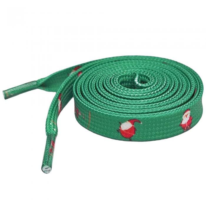 Elerevyo 1 Pair Christmas Flat Shoe Laces for Sneakers, 0.31'' Wide Soft Shoelaces Shoestrings for Hiking Shoes Christmas 7 160cm/63.0