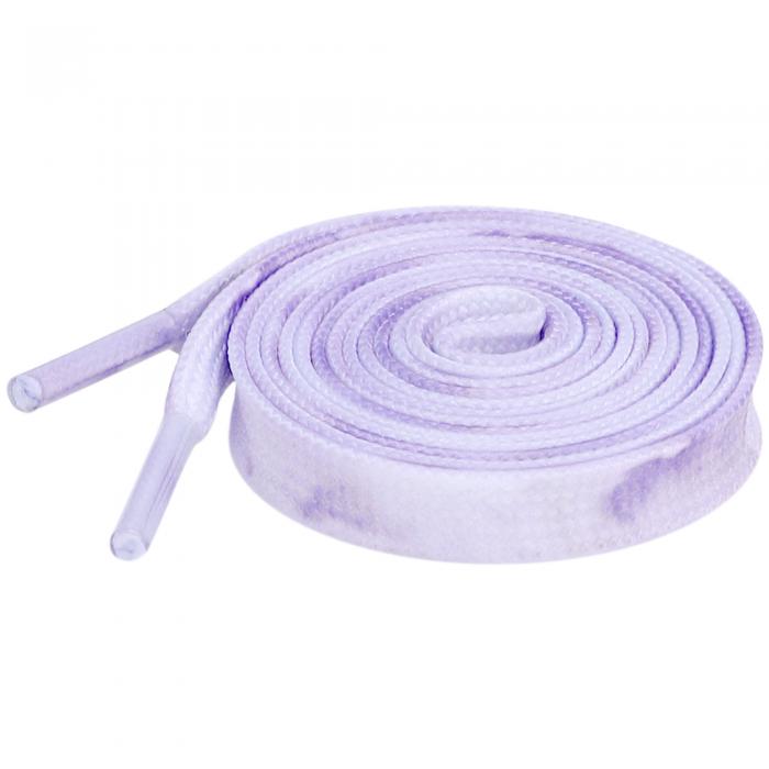 Elerevyo Flat Texture Shoestrings Tie-Dye Shoelaces Printed Shoe Lace for Sneakers Athletic 1 Pair Light Violet 120cm/47.2