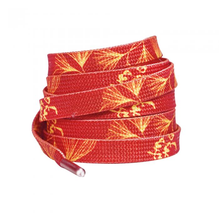 Elerevyo Flat Thin Shoelaces Dragon Phoenix Auspicious Clouds Red Canvas Shoes Sneakers Shoelaces Wedding Celebration Red 01 140cm/55.1