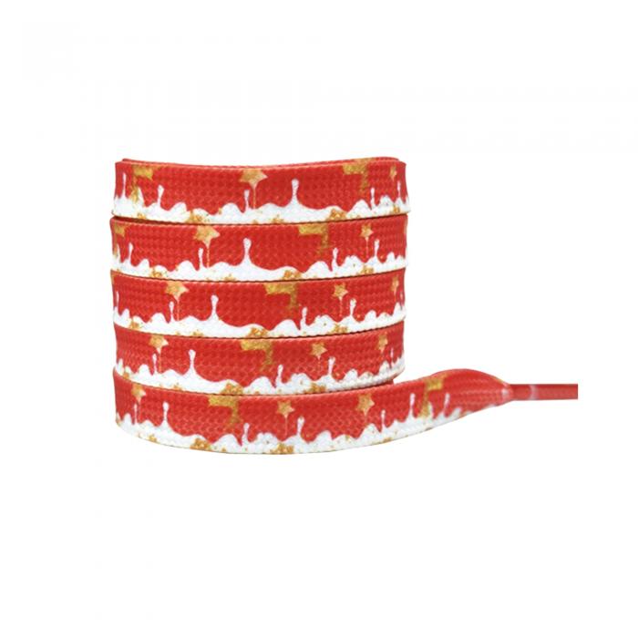 Elerevyo Christmas Flat Shoe Laces for Adults, Men, Him, Women, Teens, Christmas Decorations Shoestrings 1 Pair Christmas 7 160cm/63.0