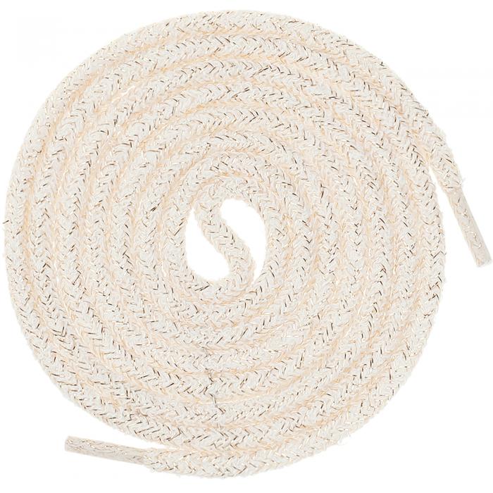 Elerevyo Round Colorful Fashion Shoelaces for Sneakers Gold Wire Bling Shoe Laces White 110cm/43.31