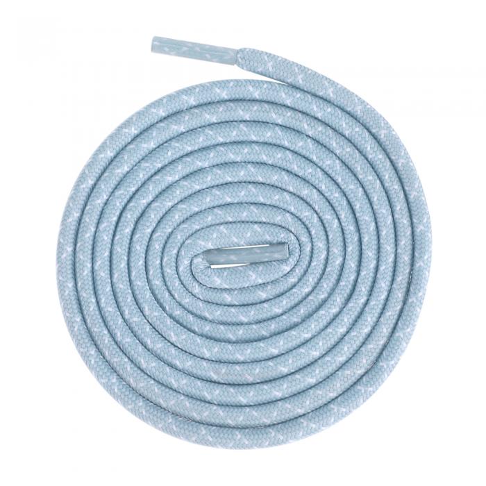 Elerevyo 2 Pair Round Cross Shoelaces, Non-Slip Heavy Durable Outdoor Climbing Hiking Shoe Laces Shoestrings Light Blue 100cm/39.4