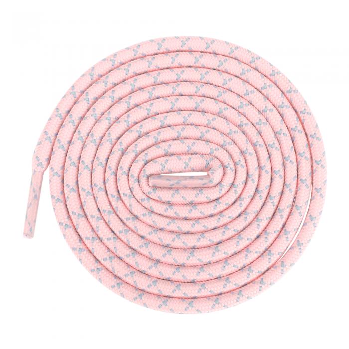 Elerevyo 2 Pair Round Cross Shoelaces, Non-Slip Heavy Durable Outdoor Climbing Hiking Shoe Laces Shoestrings Pink 100cm/39.4