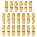 uxcell 20個 木製トグルボタン40mm / 1.6