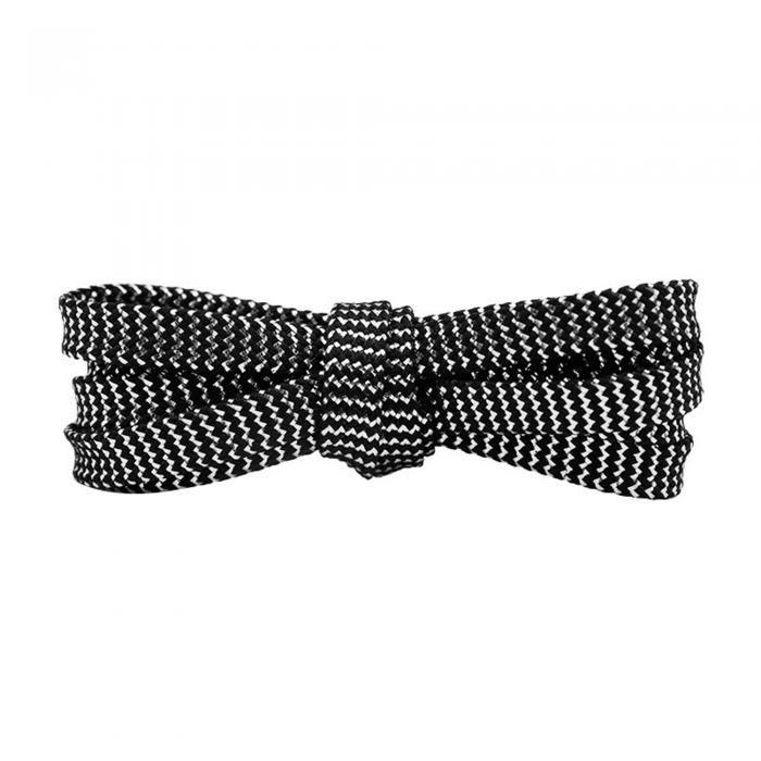 Elerevyo Glitter Shiny Metallic Wavy Flat Shoelaces, Gold Silver Sequin Sparkling Shoestrings Laces for Sneakers 2 Pairs Black-Silver 120cm/47.2