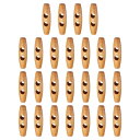 uxcell 25個 木製トグルボタン45mm / 1.8