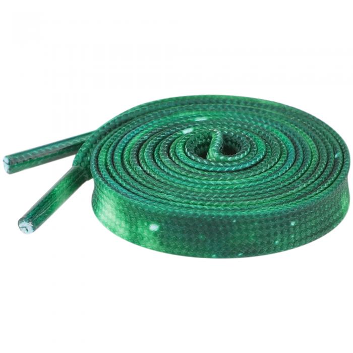 Elerevyo Sneaker Gradient Shoe Laces for Sneakers Tie-Dye Flat Shoe Laces Cute Shoe Strings 1 Pair Green 160cm/63