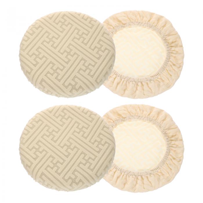 uxcell 4個 バースツールカバー ラウンド 12-14" ソフトエラスティック サークル スツールシートクッシ..