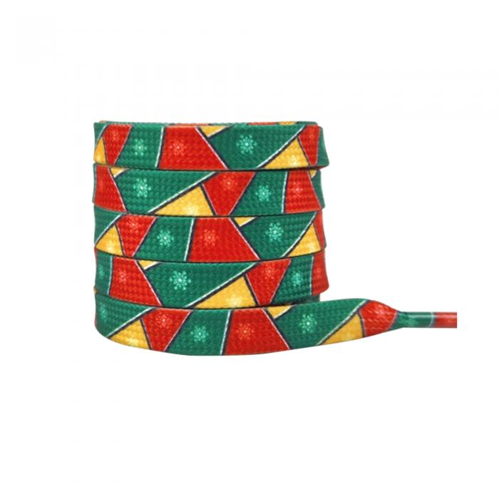 Elerevyo Christmas Flat Shoe Laces for Adults, Men, Him, Women, Teens, Christmas Decorations Shoestrings 1 Pair Christmas 6 140cm/55.1