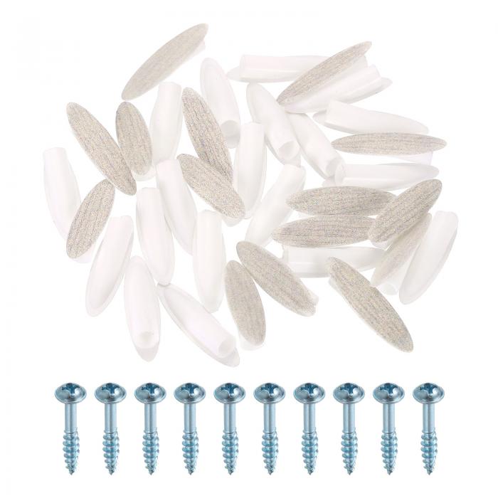 uxcell 100個 プラスチックポケットホールプラグ 9mm スラント穴キャップ ポケットホールジグ木工ツー..