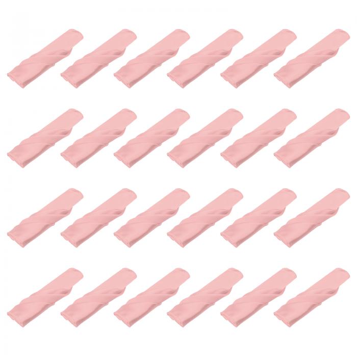 uxcell 24枚 ローズ金色サテンテーブルナプ キン ポリエステル製 スクエア型 明るいテーブルナプ キン ..