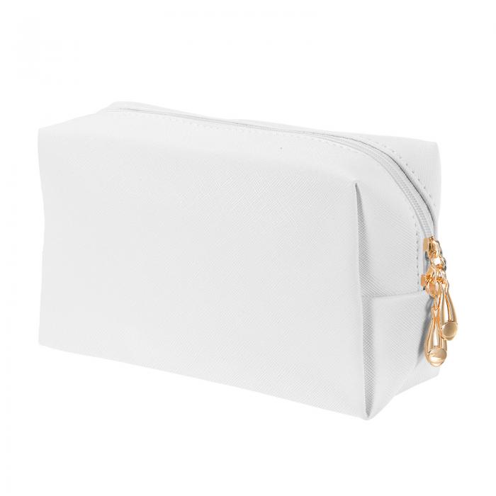 uxcell PUレザー製 正方形メイクポーチ 防水コスメティックオーガナイザーバッグ ジッパーポーチ 女性..