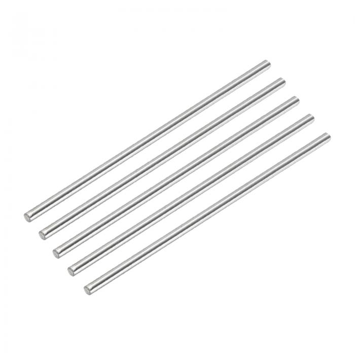 uxcell 5個 6mm x 140mm 304ステンレス鋼棒 丸い金属実棒旋盤バー ストック 産業 DIYクラフト 車 ヘリ..