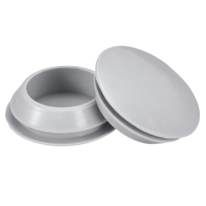 uxcell 6個 シリコンプラグ 28-30mm 穴用 ラバーラウンドスナップインロッキングホールプラグ 金属管用 防水ホールプラグ 家具エンドキ..