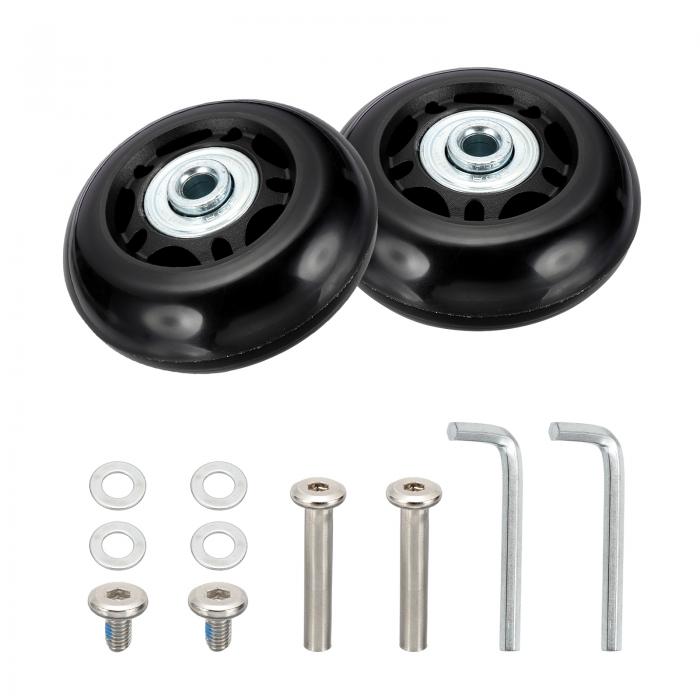 uxcell スーツケース用 車輪交換キット 60x24mm PUスーツケース車輪修理キット スムーズなトロリー交換..