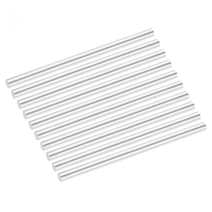 uxcell 10個0.31インチ（8mm）直径 丸形アルミニウム棒 5.9インチ（150mm）長さ6061アルミニウム丸棒ソ..