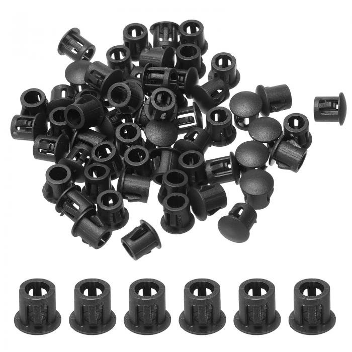 uxcell 60個 ナイロンプラスチックホールプラグ 1/5"(6mm)丸ドリルねじ穴プラグカバー ノックアウトロ..