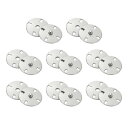 uxcell 8セットのボタンを縫う 21mmのインビジブルプレススナップボタン 衣類DIYクラフト用の亜鉛合金製スナップファスナー シルバー