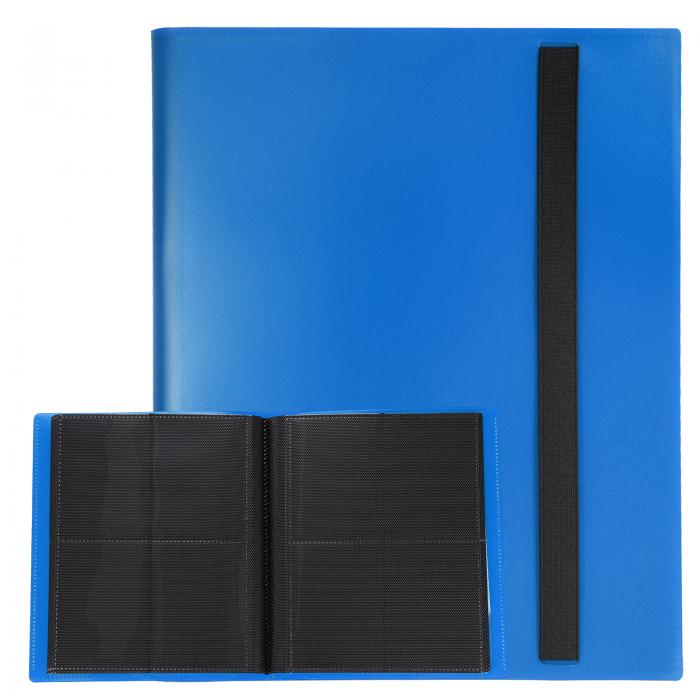 uxcell 4ポケットトレーディングカードバインダー PUカバーカードコレクションバインダー 160サイドロ..