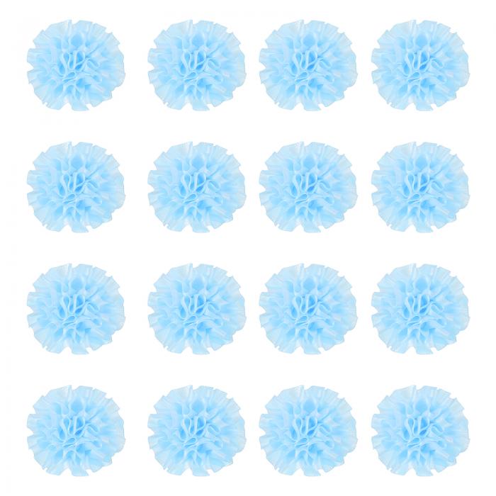 uxcell 16個のリボンピオニー、2インチのメンズラペ ルピン、サテンリボンフラワーピオニー、人工ファ ..