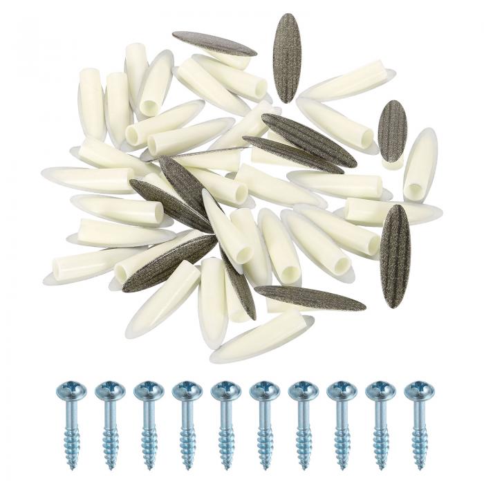 uxcell 100個 プラスチックポケットホールプラグ 9mm スラント穴キャップ ポケットホールジグ木工ツー..