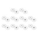 uxcell 10セットのボタンを縫う 12mmのインビジブルプレススナップボタン 衣類のDIYクラフト用の亜鉛合金製スナップファスナー 白色