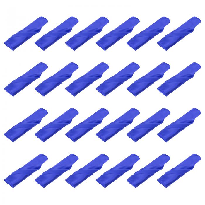 uxcell 24枚 ディープブルーサテンテーブルナプ キン ポリエステル製 正方形 明るいテーブルナプ キン..