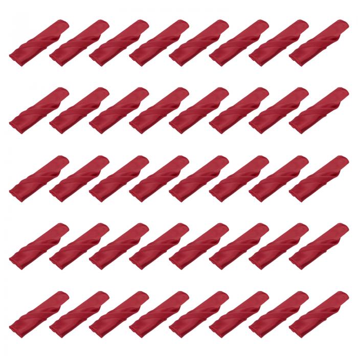 uxcell 40枚 クラレットサテンテーブルナプ キン ポリエステル製 正方形 明るいテーブルナプ キンファ ..