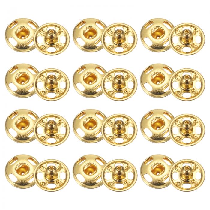uxcell 72個セットの8mm金属スナップファスナーボタン ハンドバッグ 衣類 裁縫クラフト用のボタン 金
