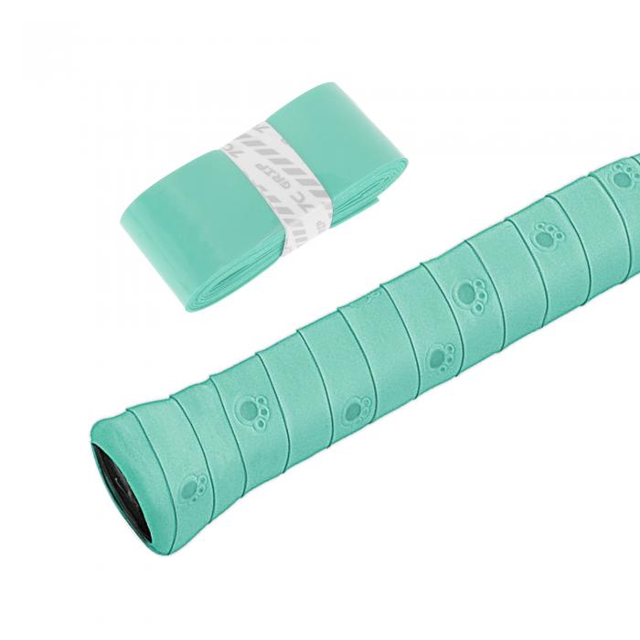 RENEWREVITAL グリップテープ テニス バドミントン グリップ テープ 握り心地良い 釣り竿 自転車 野球 ラケット用 ウェットタイプ ピーコック緑(ネコ肉球) 1150*25*0.65mm