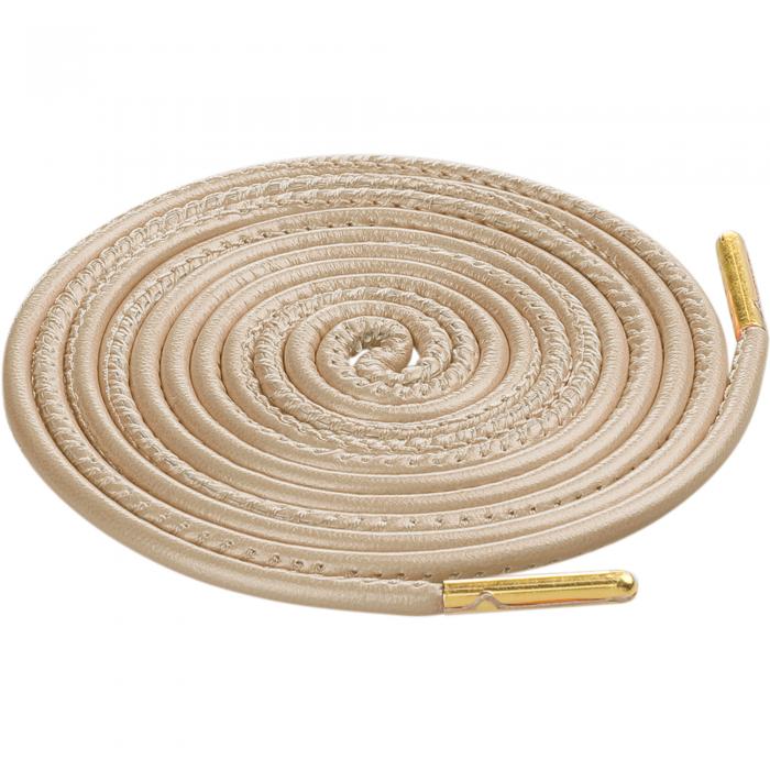 Elerevyo 靴ひも フェイクレザー 無地 ラウンド型 靴ひも スニーカー ブーツ用 1組 キャメル 80cm/31.5